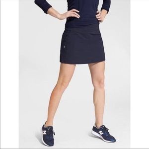 Athleta Dobby Be Free Skort, Navy Athletic Tennis Skirt, size L
